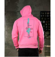 Милитари худи на флисе GENESIS M14 pink ПП8068