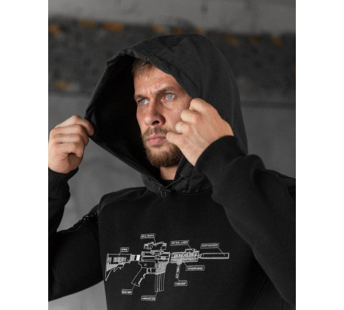 Тактичоса худі machine black НП4884