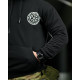 Милитари худи CROP руны black НП4881