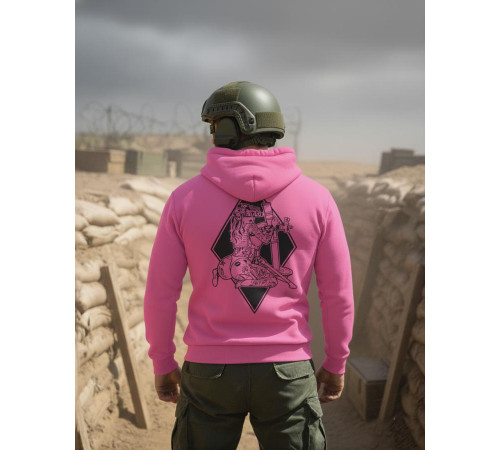 Милитари худи на флисе GENESIS Mina pink ВТ6781