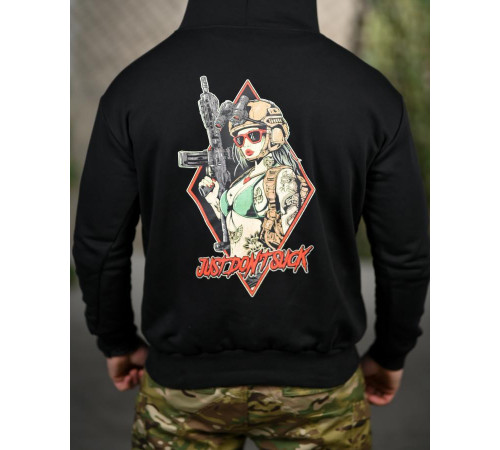 Милитари худи CROP Just don’t ТР6733