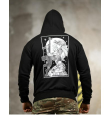 Милитари худи CROP black ТР6750