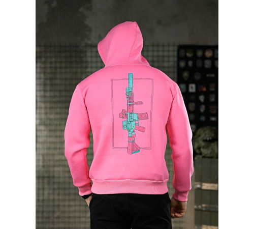 Милитари худи на флисе GENESIS M14 pink ПП8068