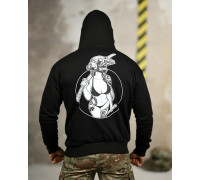 Милитари худи CROP black ТР6748