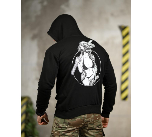 Милитари худи CROP black ТР6748