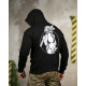 Милитари худи CROP black ТР6748