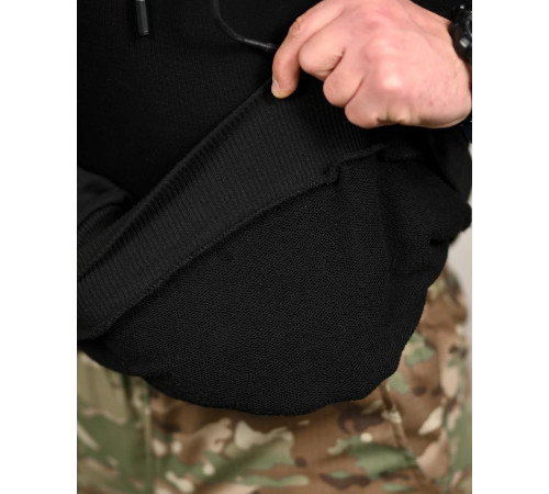 Милитари худи CROP black ТР6748