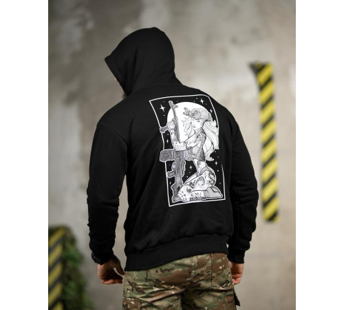 Милитари худи CROP black ТР6750