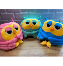 М'яка іграшка Happy Baby Сова плед-подушка трансформер 3 в 1