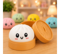 Антистресс-игрушка Squishy «Пельмешка» в коробочке / Сквиш бао-булочка, пельмень 5,5 см / Игрушка антистресс сквиш Squishy Dumpling