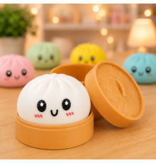 Антистрес-іграшка Squishy «Пельмешка» у коробочці / Сквіш бао-булочка, пельмень 5,5 см / Іграшка антистрес сквіш Squishy Dumpling