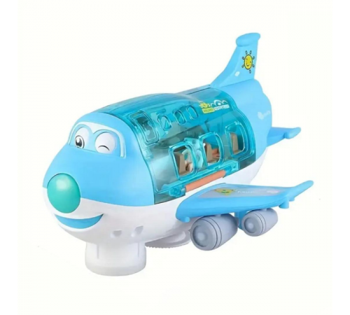 Іграшковий музичний літак з пасажирами, рухається, обертається 360 Airliner Light Music 8811-16