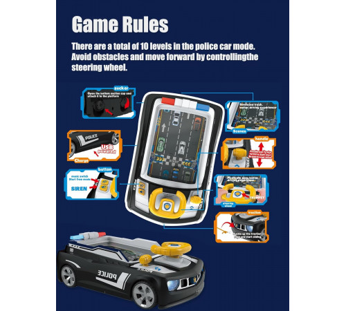 Детский симулятор вождения / Игровой гоночный симулятор Adventure Racing Car Голубой
