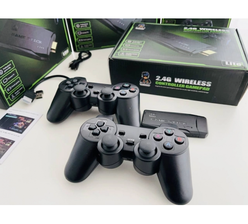 Игровая приставка LITE GREEN HDMI 3535 игр Dendy, Sega, Аркадные игры, Game Boy, Nintendo, Atari, PlayStation 1