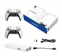 Детская игровая консоль / приставка M15 4K 64GB 20000 игр + два беспроводных контроллера белая