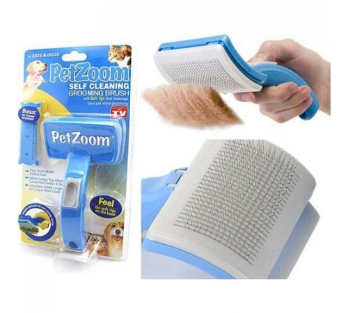 Щетка для животных Pet Zoom Self Cleaning Grooming Brush