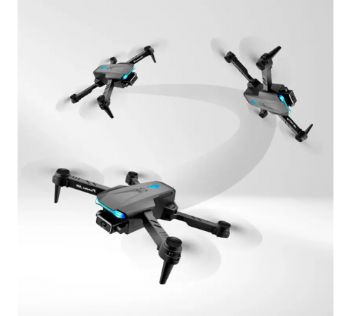 Квадрокоптер (міні-дрон) S89 Pro Black (камера HD 4К 1080P, WiFi, FPV, 1 акумулятори по 1800 mAh) з кейсом, чорний S89 Pro with camera 4K - швидкий маневрений квадрокоптер для зйомки у високій якості