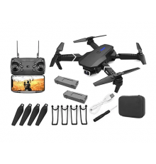 Квадрокоптер (міні-дрон) S89 Pro Black (камера HD 4К 1080P, WiFi, FPV, 1 акумулятори по 1800 mAh) з кейсом, чорний S89 Pro with camera 4K - швидкий маневрений квадрокоптер для зйомки у високій якості