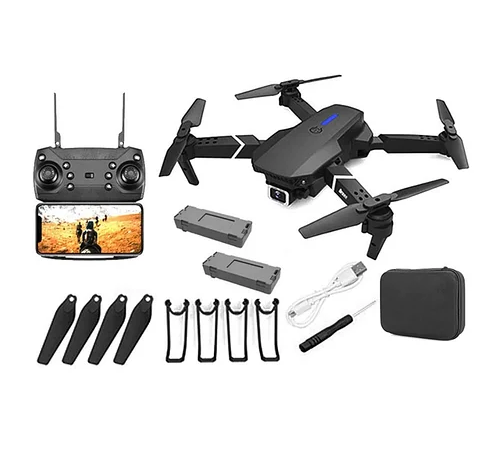 Квадрокоптер (міні-дрон) S89 Pro Black (камера HD 4К 1080P, WiFi, FPV, 1 акумулятори по 1800 mAh) з кейсом, чорний S89 Pro with camera 4K - швидкий маневрений квадрокоптер для зйомки у високій якості
