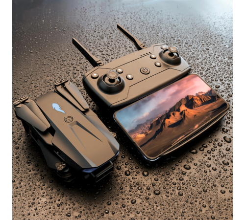 Квадрокоптер (міні-дрон) S89 Pro Black (камера HD 4К 1080P, WiFi, FPV, 1 акумулятори по 1800 mAh) з кейсом, чорний S89 Pro with camera 4K - швидкий маневрений квадрокоптер для зйомки у високій якості