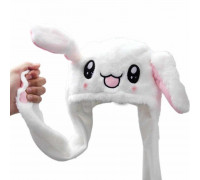 Светящаяся шапка БЕЛАЯ Pikachu toys soft toys with led с двигающими ушками