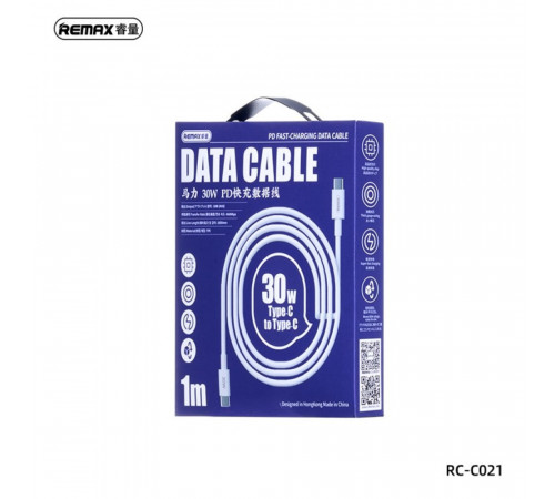 Кабель Remax RC-C021 Type-C-Type-C (2m) 30W за 160 грн
