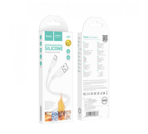 Кабель HOCO X97 Type-C Crystal color silicone 1м 2.4A за 135 грн