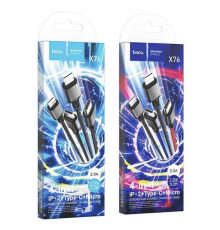 Кабель HOCO X76 4-in-1 Super charging cable(iP+iP+Type-C+Micro) (120)