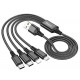 Кабель HOCO X76 4-in-1 Super charging cable(iP+iP+Type-C+Micro) (120) за 158 грн