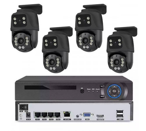 Dvr kit 4 ch с поворотными камерами ART 9592 (4) за 14697 грн