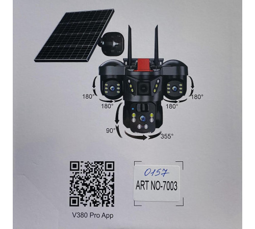 Камера работающая через 4G с двумя линзами V380-4G SOLAR уличная ART 0157/ 7003 (12) за 3870 грн