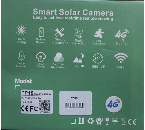 Камера работающая через 4G с двумя линзами TP15-4G SOLAR уличная ART-0159/ 7005 (12) за 2880 грн