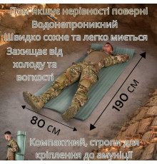 Килимок під спальний мішок польовий матрац суперкомпактний туристичний похідний широкий, як матрац