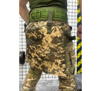 Сидушка потрійна карімат тактичний із кріпленням на пояс складаний килимок каремат Піксель