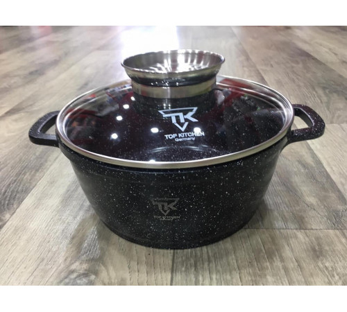 Кастрюля Top Kitchen (черная в белую) TК 00051 (6 шт/ящ) за 994 грн