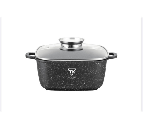 Кастрюля Top Kitchen (черная в белую точку 28 см) TК 00056 (6 шт/ящ) за 1511 грн