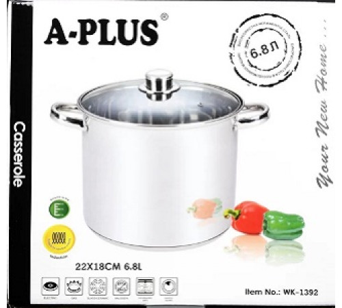 Каструля з кришкою A-PLUS 1392 (6.8 л)