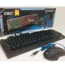 Клавиатура+мышка UKC с LED подсветкой от USB M-710/4958 (24 шт/ящ)