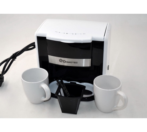 Кофеварка+ 2 чашки DOMOTEC White MS-0706/ 6690 (6 шт/ящ) за 1061 грн