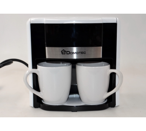 Кофеварка+ 2 чашки DOMOTEC White MS-0706/ 6690 (6 шт/ящ) за 1061 грн