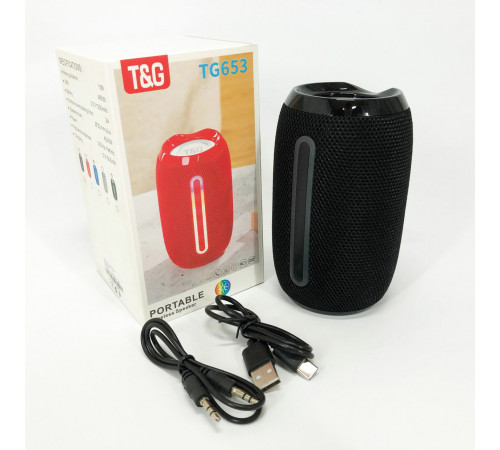 Громкая блютуз колонка TG653, Маленькая колонка с подсветкой Хорошая bluetooth NS-73
