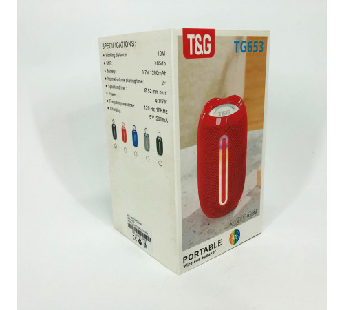 Громкая блютуз колонка TG653, Маленькая колонка с подсветкой Хорошая bluetooth NS-73