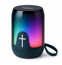 Акустическая Bluetooth колонка со светомузыкой TG652, Блютуз акустика с радио, Громкая блютуз колонка JN-89
