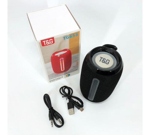 Громкая блютуз колонка TG653, Маленькая колонка с подсветкой Хорошая bluetooth NS-73