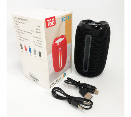Громкая блютуз колонка TG653, Маленькая колонка с подсветкой Хорошая bluetooth NS-73