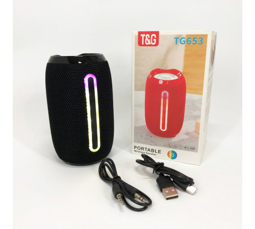 Громкая блютуз колонка TG653, Маленькая колонка с подсветкой Хорошая bluetooth NS-73