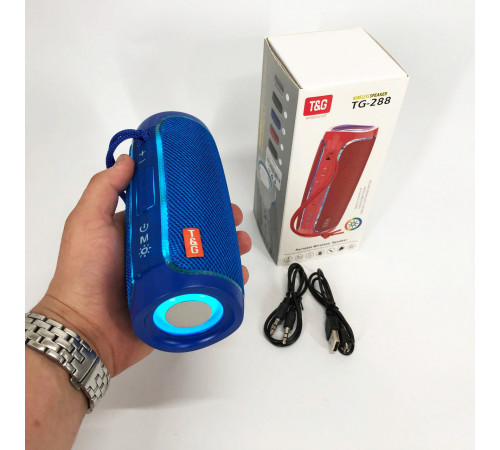 Хорошая колонка для музыки TG288, Bluetooth колонка с разноцветной подсветкой со стереозвуком VL-49
