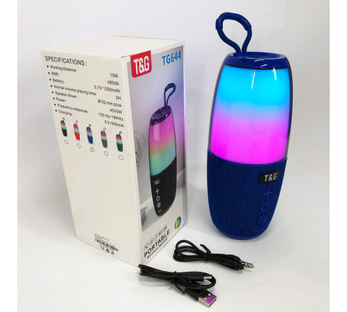 Bluetooth колонка з красивим підсвічуванням TG644, Бюджетна Bluetooth колонка блютуз світлова FX-32 за 713 грн