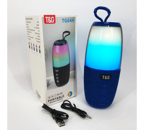 Bluetooth колонка з красивим підсвічуванням TG644, Бюджетна Bluetooth колонка блютуз світлова FX-32 за 713 грн