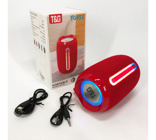 Портативная акустическая bluetooth колонка TG653, Музыкальная блютуз колонка с подсветкой BK-41